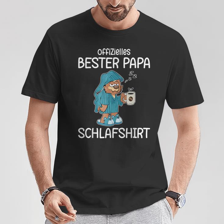 Sleep Papa Official Best Dad Sleep T-Shirt Lustige Geschenke