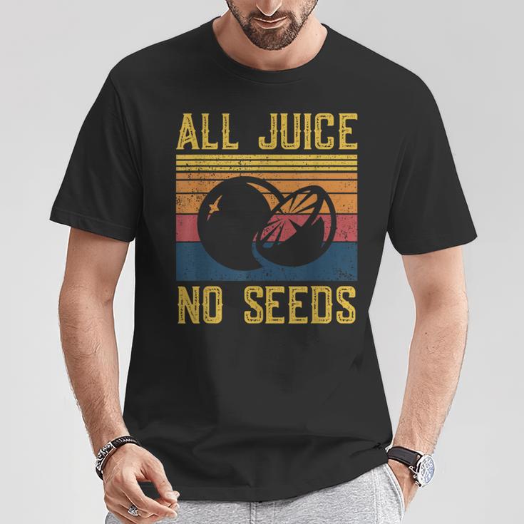 asectomy Set All Juice No Seed T-Shirt Lustige Geschenke