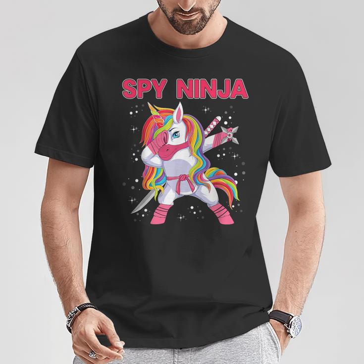 Gaming Spy Unicorn Ninja Gamer Gaming Enthusiast T-Shirt Lustige Geschenke