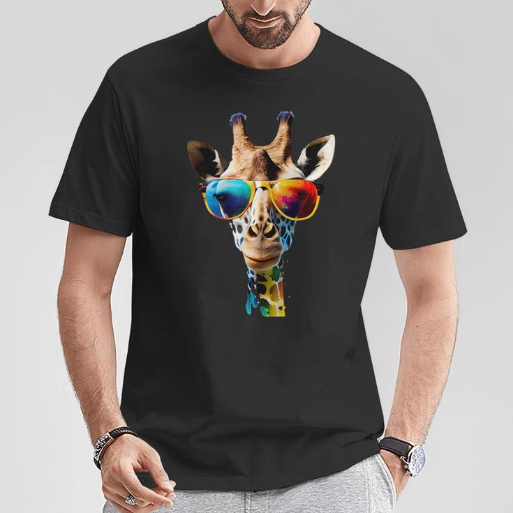 Giraffe With Sunglasses T-Shirt Lustige Geschenke