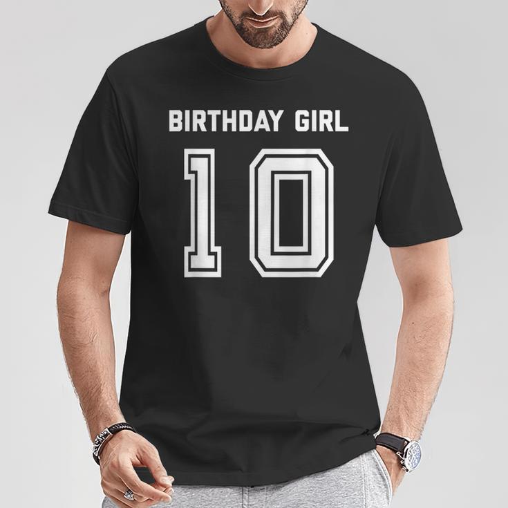 Girls 10Th Birthday Girls Ten Year Blue T-Shirt Lustige Geschenke