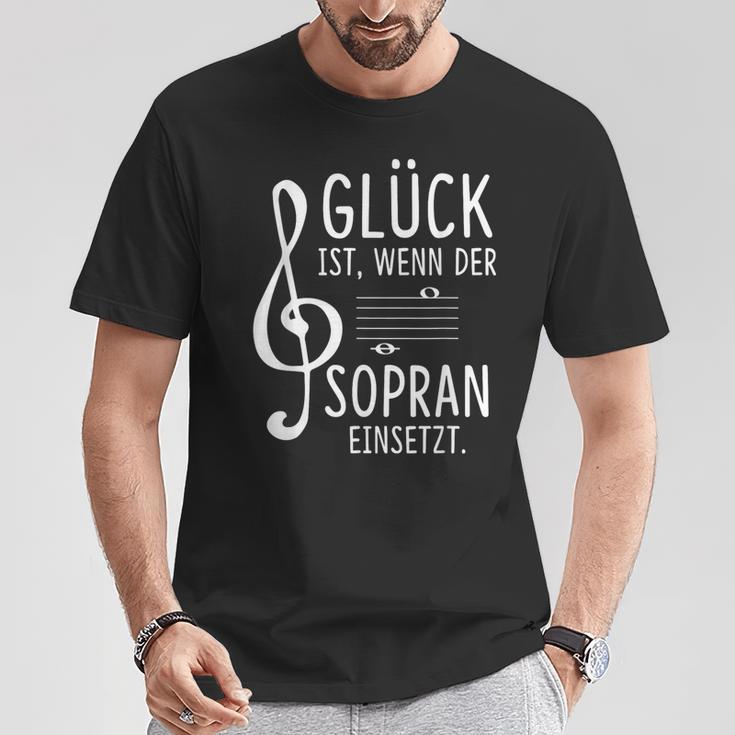 Glück Ist Wenn Der Soprano Insert Choir Singer T-Shirt Lustige Geschenke