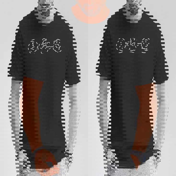 Glücklich Mit Hunden Süßes Hunde Motiv Für Damen Und Herren T-Shirt Lustige Geschenke