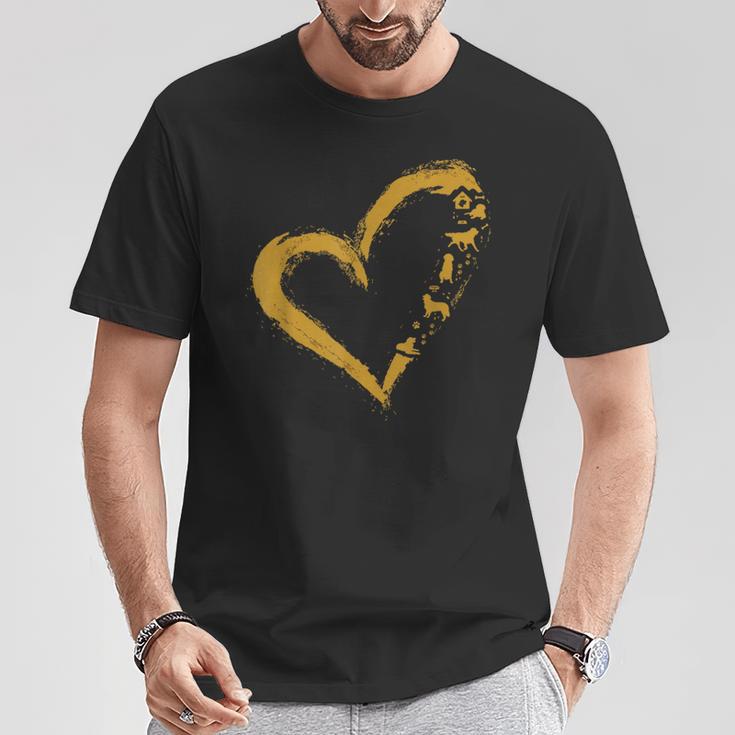 Golden Retriever Gold Dog Heart Shape Golden Dog Lover T-Shirt Unique Gifts Golden Retriever Gold Dog Heart Shape Golden Dog Lover T-Shirt Unique Gifts