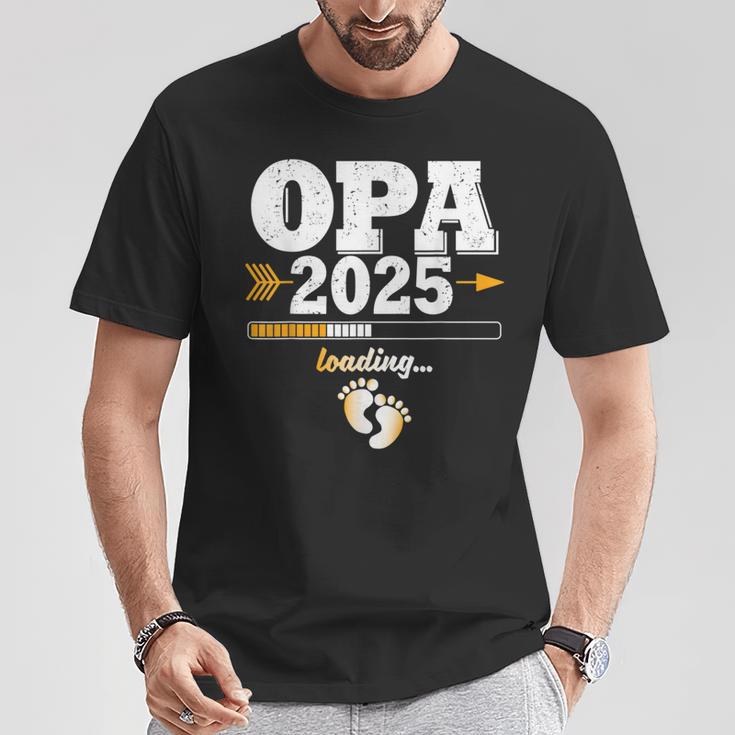 Grandpa 2025 Loading Expectant Grandpa T-Shirt Lustige Geschenke