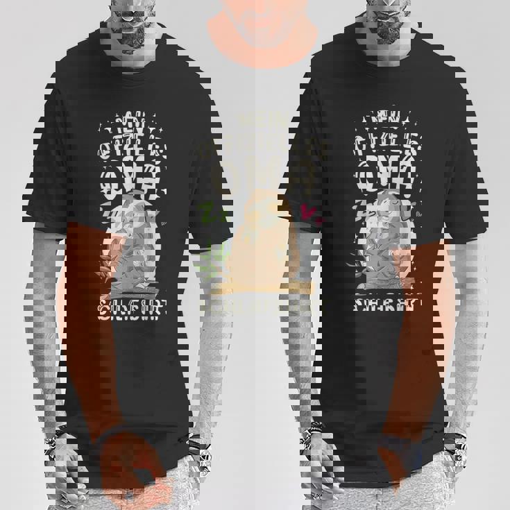 Großmutter & 2 Enkel Offizielles Oma Schlaf Faultier T-Shirt Lustige Geschenke