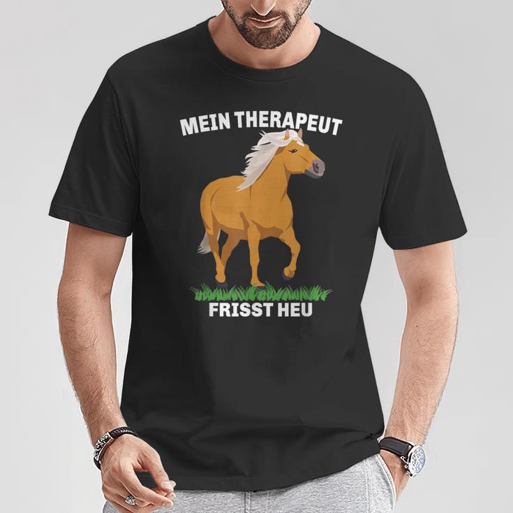 Haflinger Horse Mein Therapeut Feats Hay T-Shirt Lustige Geschenke