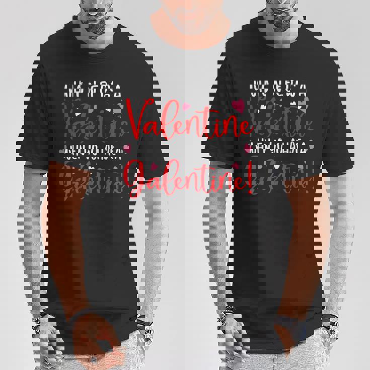 Happy Galentines Day Adult Women's Black Small Modern Straight Fit Round Neck T-Shirt Personalized Gifts