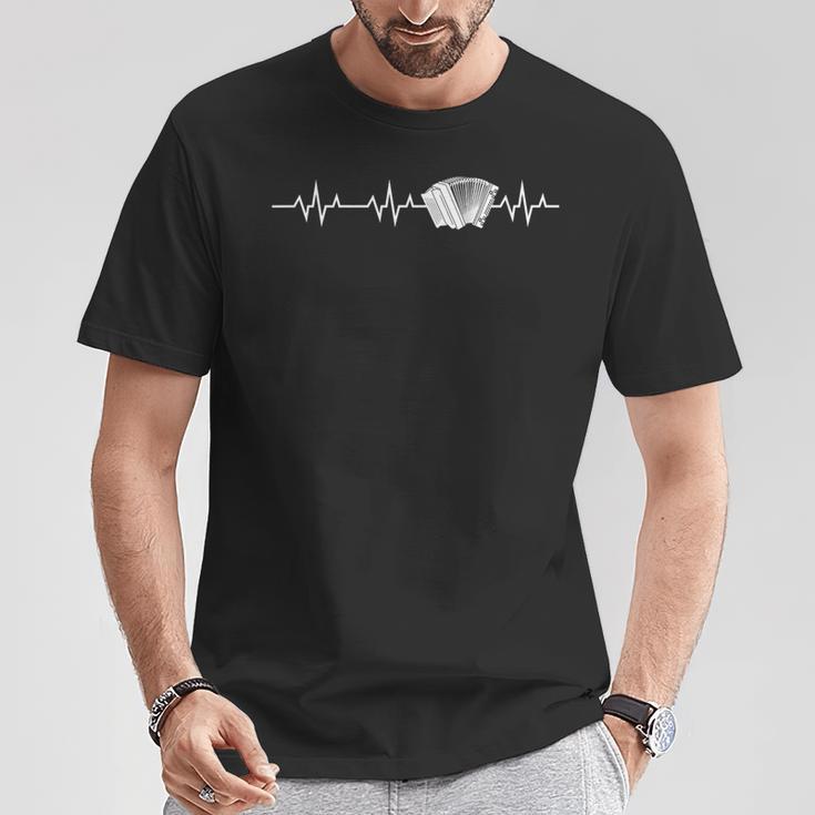 Heartbeat Heartbeat Styrian Harmonica Squeeze T-Shirt Lustige Geschenke