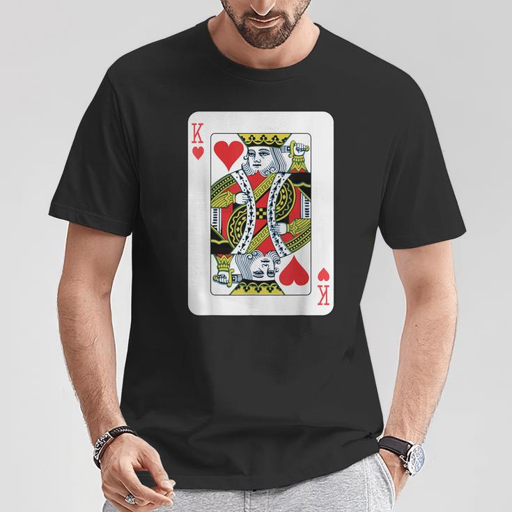 Herzkönig Beim Kartenspiel T-Shirt Lustige Geschenke