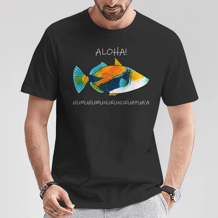 Humuhumunukuapua'a Olelo Hawaiian Reef Triggerfish T-Shirt Lustige Geschenke