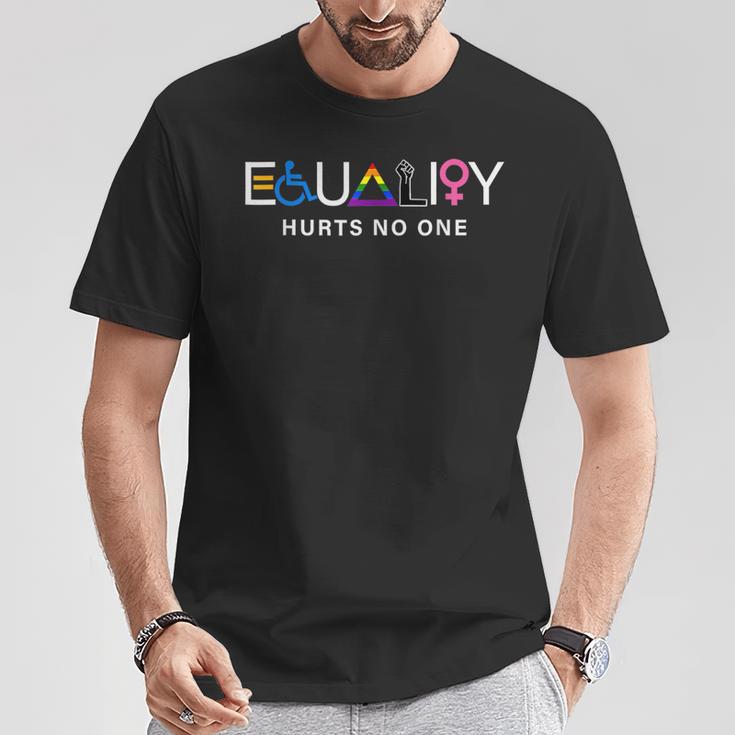 Hurts No One Lgbtq Pride Menschenrechte Männer Frauen T-Shirt Lustige Geschenke