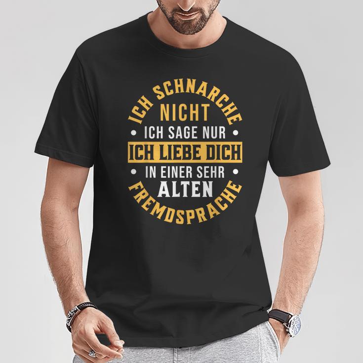 Ich Schnarche Nicht Schnarcher Saying Snoring T-Shirt Lustige Geschenke