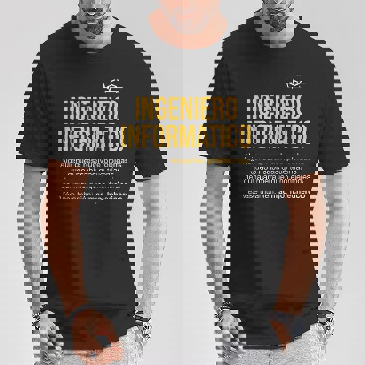 Ingeniero Informático Definición Ingenieros Infor Camiseta unisex Regalos divertidos