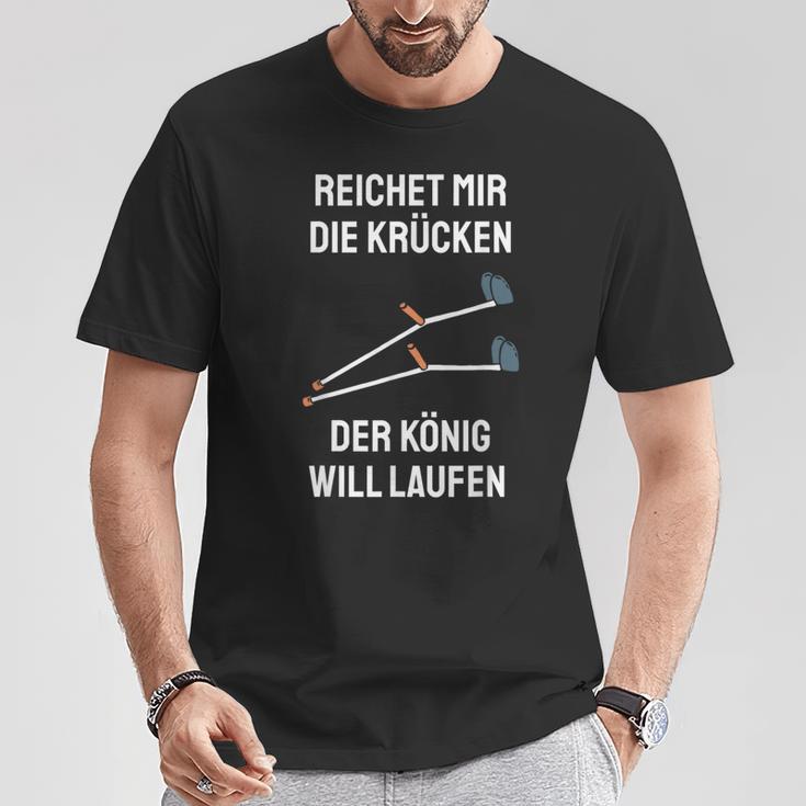 Injury Crutches Saying Gute Bessung S T-Shirt Lustige Geschenke