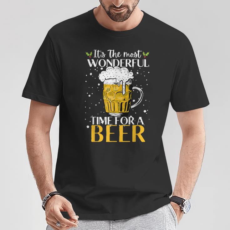 It's The Most Wonderful Time For A Beer Beer Lovers T-Shirt Lustige Geschenke