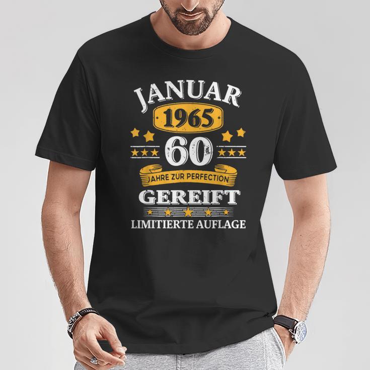 January 1965 60Th Birthday Man Woman T-Shirt Lustige Geschenke