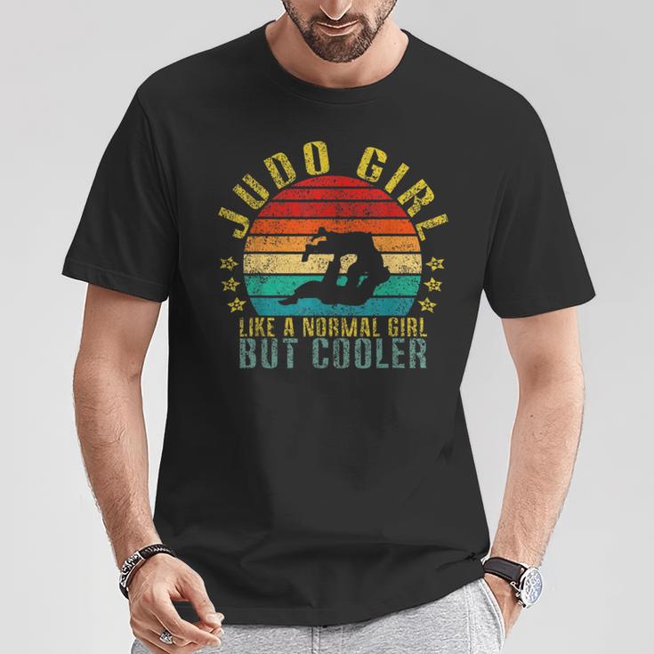 Judo Girl Like A Normal Girl But Cool Retro T-Shirt Lustige Geschenke