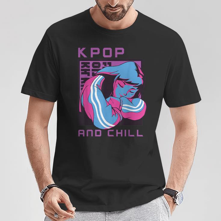 Korean K-Pop And Chill Girl T-Shirt Lustige Geschenke