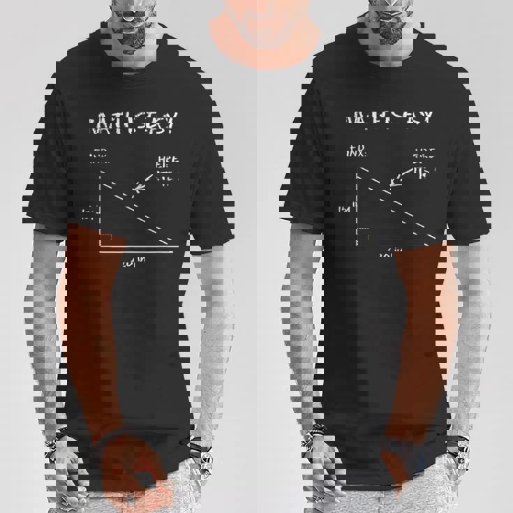 La Matemáticas Es Fácil Hallar X Aquí Es Camiseta unisex Regalos divertidos