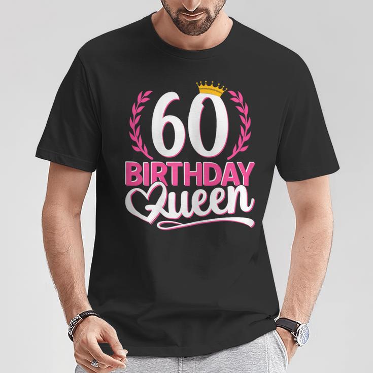 Ladies 60Th Birthday Woman 60S Birthday Birthday Queen 60 T-Shirt Lustige Geschenke