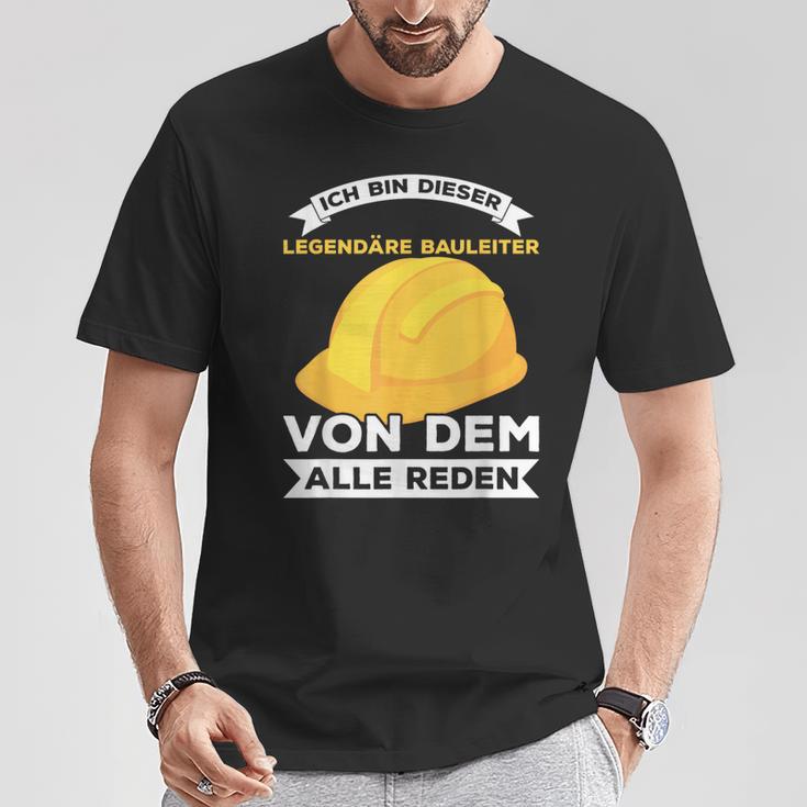 Legendary Construction Manager Builder Construction Site Saying T-Shirt Lustige Geschenke