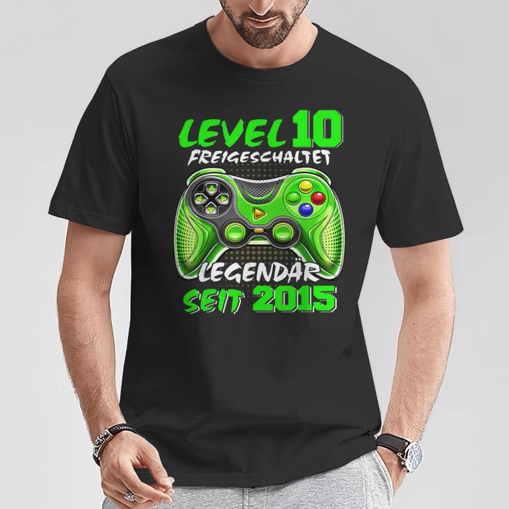 Level 10 Birthday Boy Gamer 2015 10Th Birthday T-Shirt Lustige Geschenke