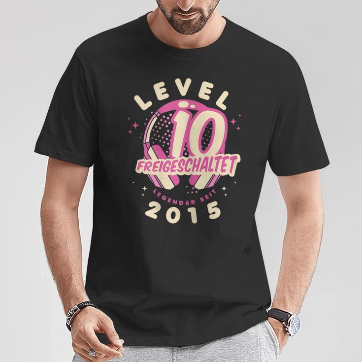 Level 10 Years Girl's Birthday Gamer Girl Gamer 2015 T-Shirt Lustige Geschenke