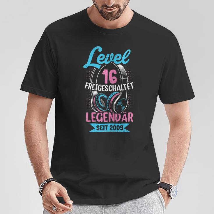 Level 16 Jahre Mädchen Geburtstag Gamer Girl Nager 2009 T-Shirt Lustige Geschenke