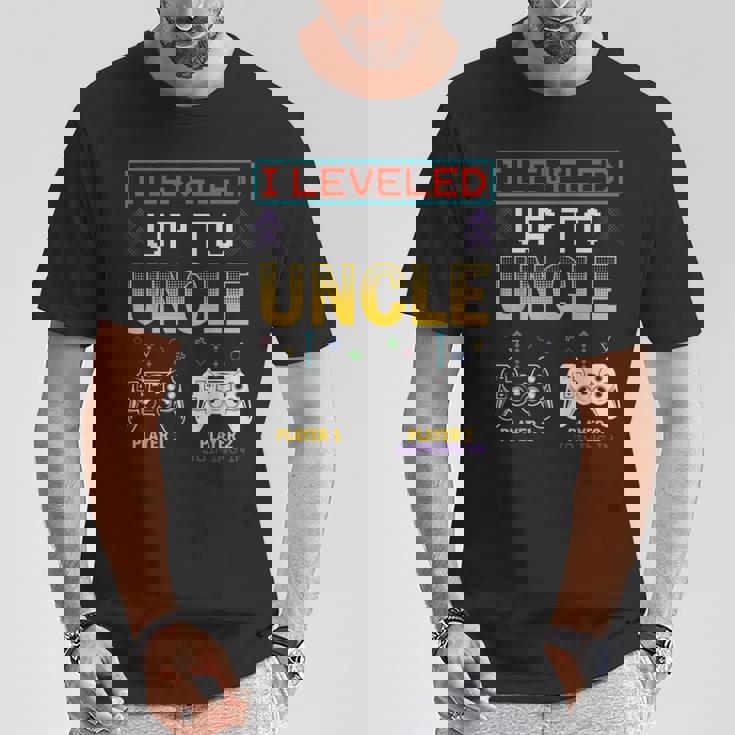 I Leveled Up To Uncle 2023 Nueva Familia Promocionada A Jugador Camiseta unisex Regalos divertidos