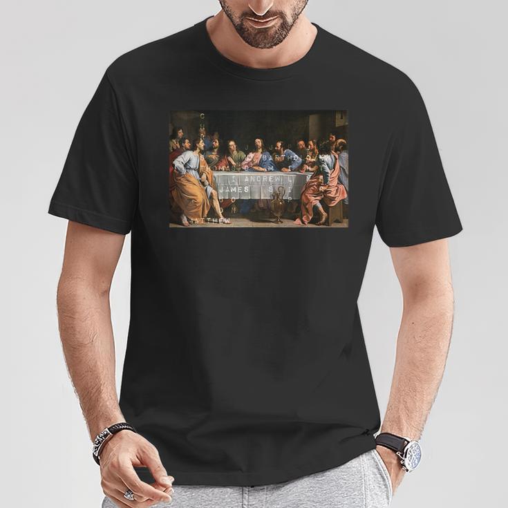 The Lord Jesus Christ With 12 Apostles On The Supper Of The Father S T-Shirt Lustige Geschenke