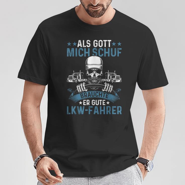 Lorry Driver Truck God Created Good Truck Driver Trucker T-Shirt Lustige Geschenke