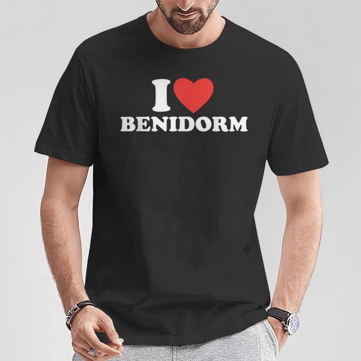 I Love Beni I Heart Ciudad De Benidorm España Benidorm Camiseta unisex Regalos divertidos