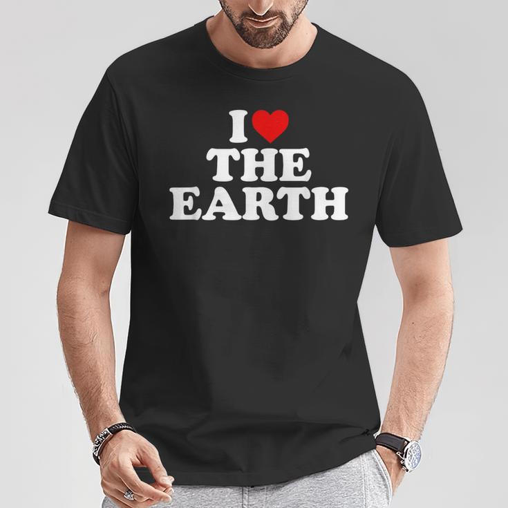 I Love The Earth Heart Environmental Alist T-Shirt Lustige Geschenke