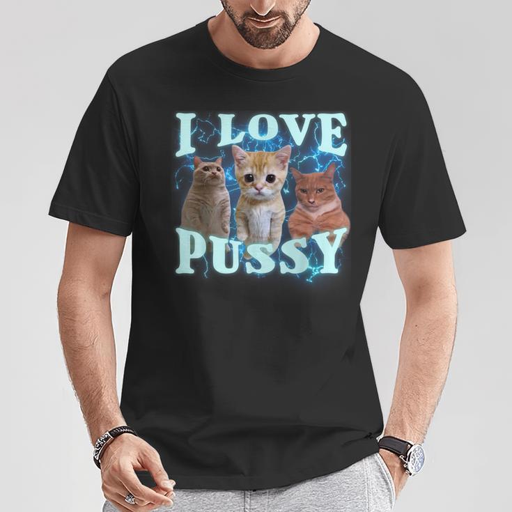 I Love Pussy Cat T-Shirt Lustige Geschenke