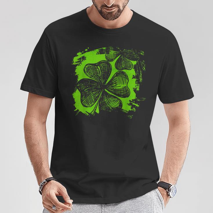 Lucky Charm Four Leaf Clover Irish Clover S T-Shirt Lustige Geschenke