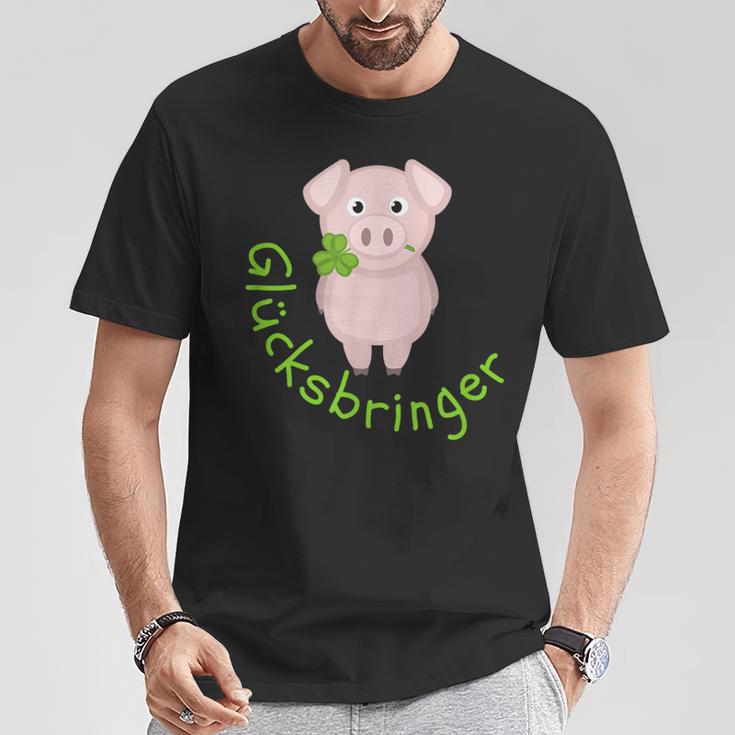 Lucky Charm Pig Clover Leaf For Friends Good Luck T-Shirt Lustige Geschenke