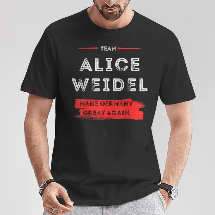 Mach Deutschland Wieder Großartig Team Alice Weidel T-Shirt Lustige Geschenke