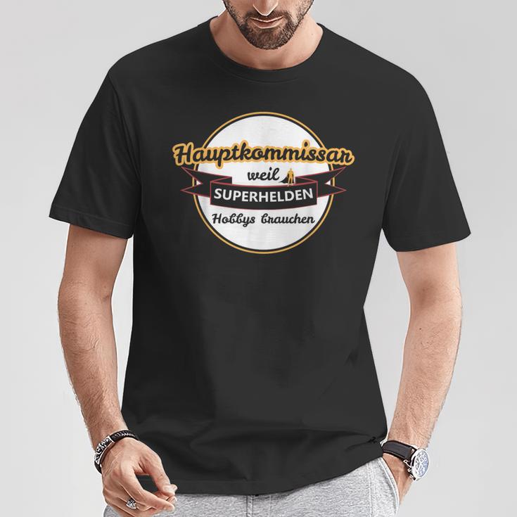 Main Commissioner Police Head Commissioner T-Shirt Lustige Geschenke