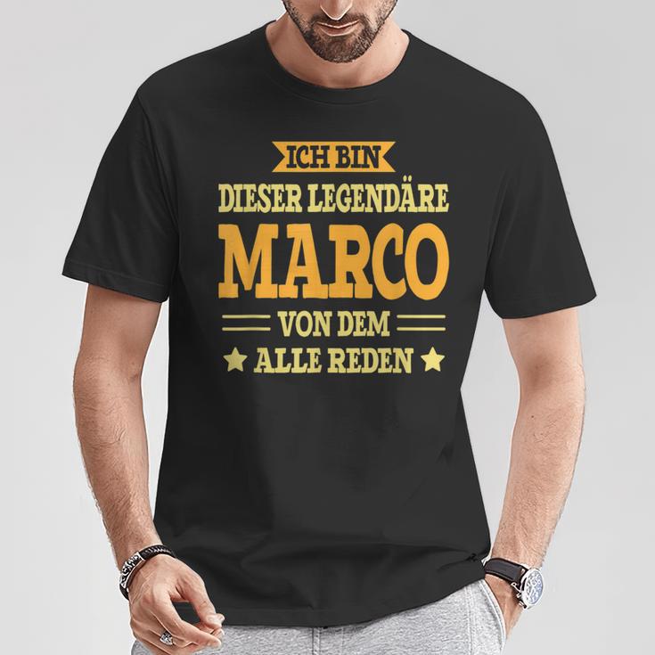 Marco With First Name Slogan T-Shirt Lustige Geschenke