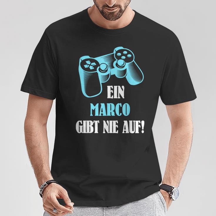 A Marco Gibt Never Up Personalised Gamer T-Shirt Lustige Geschenke