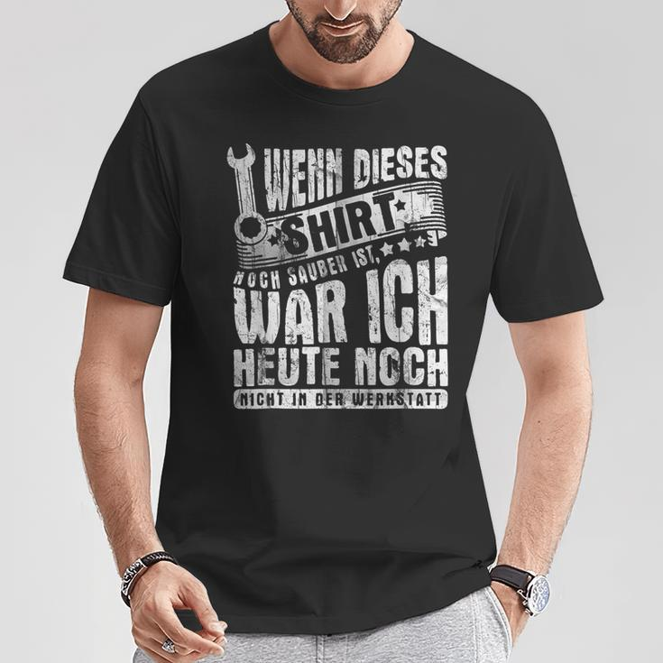 With Mechanic Car Wenn Dieser Noch Sauberist Ist T-Shirt Lustige Geschenke