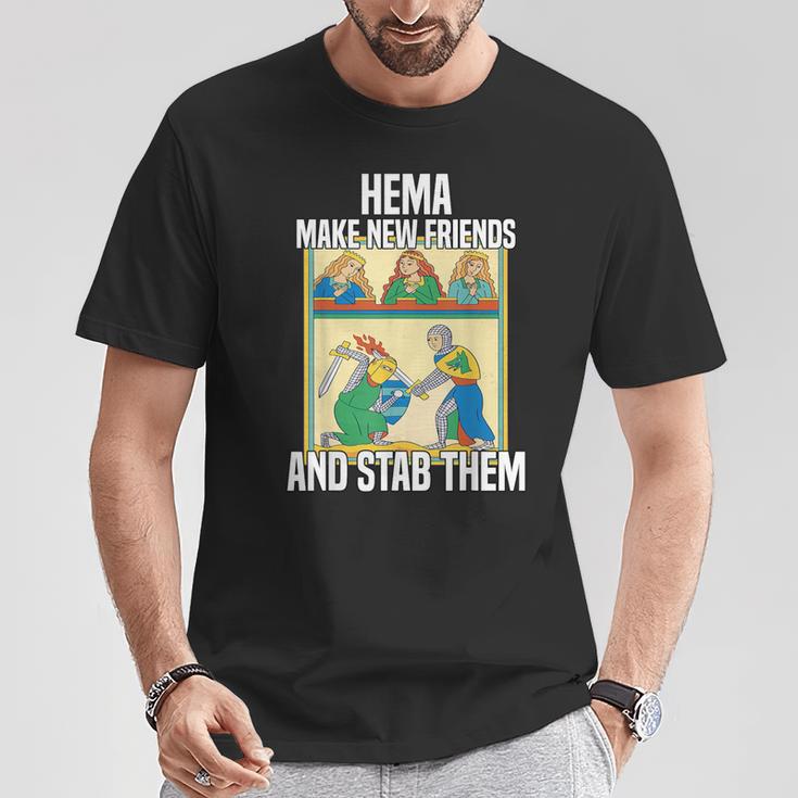 Medieval Sword Fighting Traditions And Tournaments Hema T-Shirt Lustige Geschenke