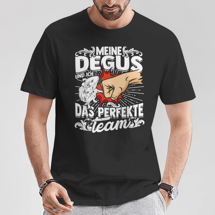 Meine Degus And Ich Das Perfekte Team Shrauchrat Degu T-Shirt Lustige Geschenke