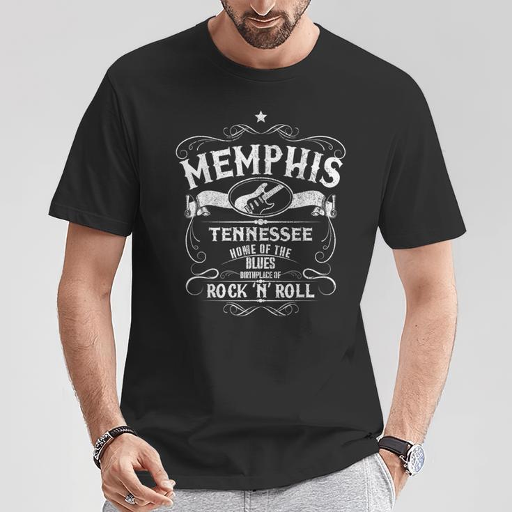 Memphis Tennessee Blues Country Music Usaintage Souvenir T-Shirt Lustige Geschenke