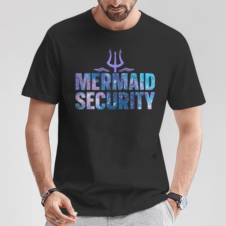 Mermaid Security Dad Mermaid Family Mermaid Squad T-Shirt Lustige Geschenke