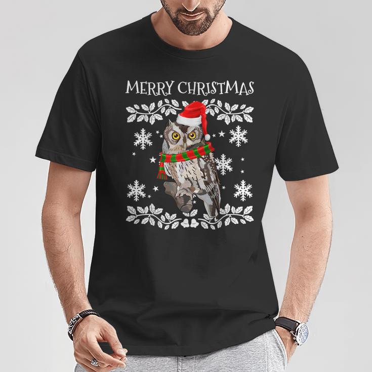 Merry Christmas Ornament Whiskered Screech-Owl Ugly Xmas T-Shirt Unique Gifts