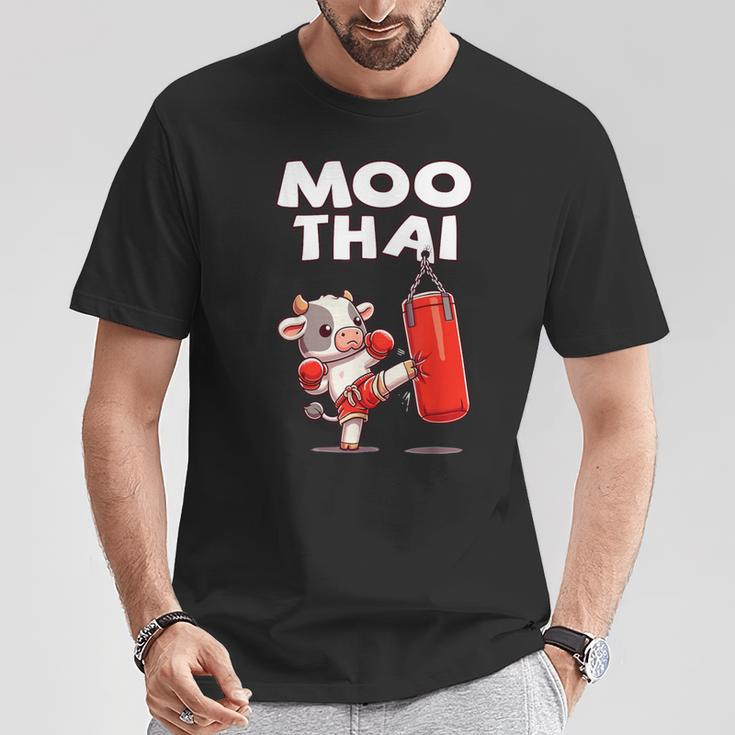 Moo Thai Muay Thai Cow Thai Boxing For Children Muay Thai T-Shirt Lustige Geschenke