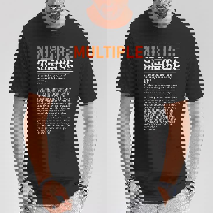 Multiple Sclerosis Awareness Ms Definition Warrior Support Camiseta unisex Regalos divertidos