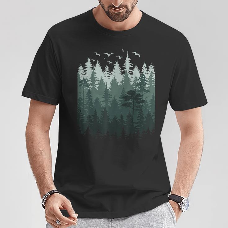 Nature Outdoor Treesintage Forest T-Shirt Lustige Geschenke